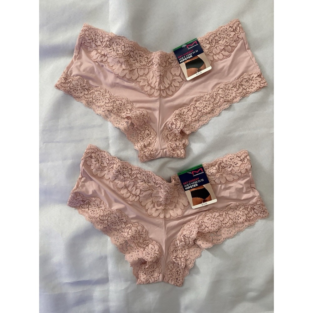 NEW Maidenform Sexy Must Haves Luxurious Lace Hipster Panty 2 Pair 40823 Large